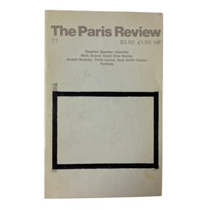 The Paris Review Magazine Winter-Spring 1980 No. 77 Stephen Spender No Label VG - Picture 1 of 6