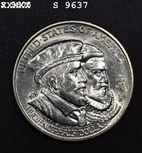 1924 Huguenot Walloon Commemorative Silver Half Dollar "GEM BU" - Picture 1 of 2