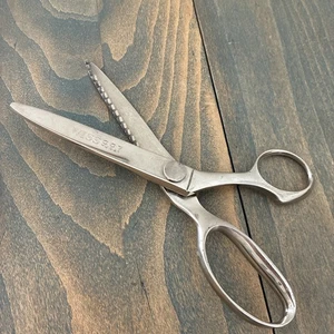 Vintage WISS CC7 Pinking Shears Zig Zag Scissors 7.5" Chrome USA (G9) - Picture 1 of 5