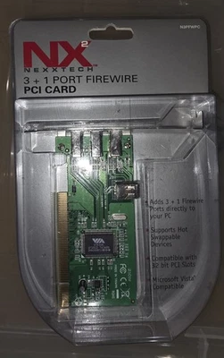 NX2 Nexxtech 3 + 1 Port Firewire PCI Card New - Image 1 of 2
