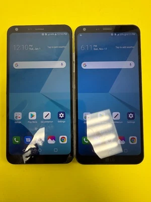 LG Q6 - LG-M703 - 32 GB - Plateado (Desbloqueado) Lote de 2 - agrietado Foto 1 de 4