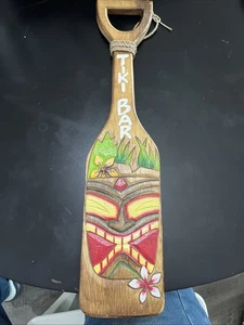 Hawaiian Tiki Bar canoa pagaia remo in legno 35"  - Foto 1 di 8