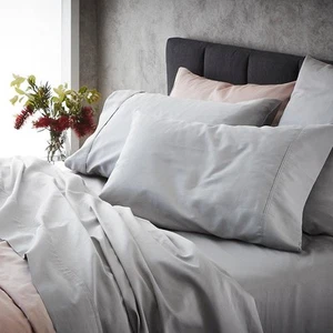 MyHouse Ashton Fitted Sheet Bed Light Light Grey - Mink - King - Picture 1 of 1