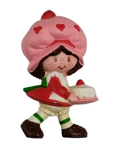 Vintage Strawberry Shortcake Erdbeerland Miniaturen Wandern mit Kuchen - Bild 1 von 5