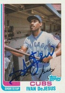 IVAN DEJESUS CHICAGO CUBS  SIGNED 1982 TOPPS CARD #484
