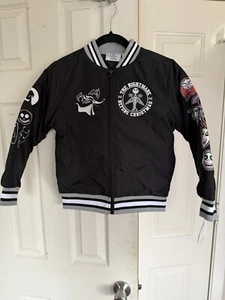 Disney Nightmare Before Christmas Boy's Bomber Jacket Jack Skellington Black 8 - Picture 1 of 8