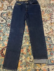 vtg polo ralph lauren Cuff Jeans Size 12 32x35dk Wash Women’s - Picture 1 of 11