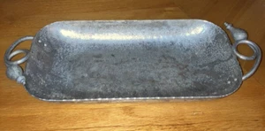 Vintage BUENILUM BEADED ALUMINUM SERVING TRAY DISH - Picture 1 of 4