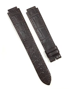 Genuine New Milus Brown Alligator Grain Leather Band Strap 15mm x 20mm x 18mm - Picture 1 of 6