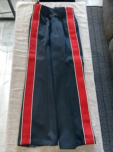 Vintage Stansbury Uniforms Male Size 26 W 30 I Marching Band Pants Black and Red - Picture 1 of 11
