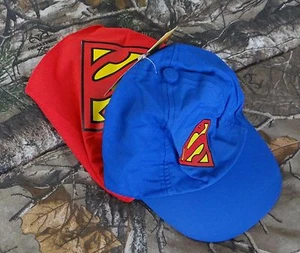 DC Comics Boys' blue/red Superman Cape Hat with Logo,SIZE 12-24 Months - Picture 1 of 3