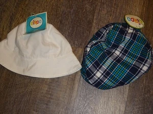 boy sun cap & newsboyhat lot of 2 ~one size fits up to 12-18 months UPF50+ - Picture 1 of 9