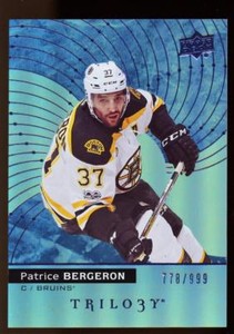 2017-18 TRILOGY HOCKEY PATRICE BERGERON #44 BRUINS #778/999