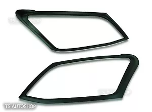 MATTE BLACK HEAD LIGHT LAMP COVER TRIM FIT ISUZU D-MAX DMAX V-CROSS 2012-2015 - Picture 1 of 4