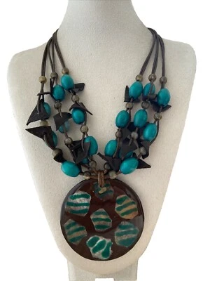 Damenkette Statement Halskette Modeschmuck Extravagante Kette Handgefertigt - Bild 1 von 4