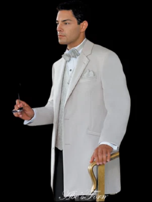 All Colors in my store Silver Zoot Suit Tuxedo Coat Long Western Frock - Image 1 of 2