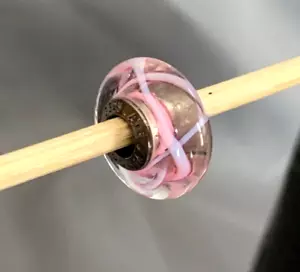 Auténtico Pandora Rosa Cinta de Esperanza Vidrio Murano Dije 791604 NUEVO - Imagen 1 de 5