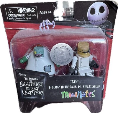 Minimates 2017--Pesadilla antes de Navidad--Figuras de Igor & Dr Finkelstein (nuevo) Foto 1 de 2
