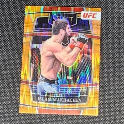 2022 Panini Select UFC Islam Makhachev Concourse Level ORANGE FLASH PRIZM #29 - Image 1 of 2