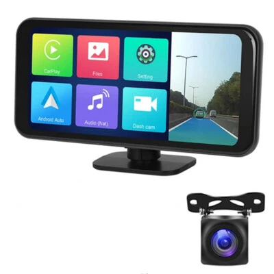 6.25in ADAS Dash Cam Portable For Carplay Android Auto BT FM Car Dual Camera DVR - Image 1 of 4