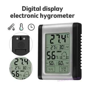 Digital Weather Station Indoor Home Wireless Temperature Humidity Monitor LCD - Picture 1 of 13