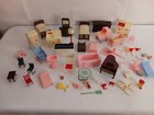 Lot vintage de meubles maison de poupée en plastique renwal japonais plastique autres meubles