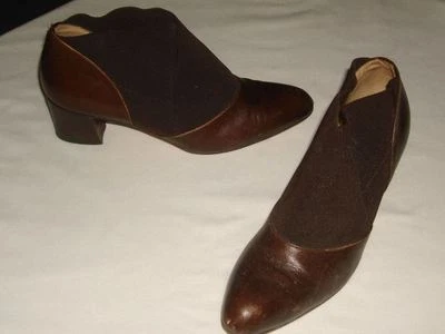 WALTER STEIGER Women's Brown Leather / Elastic Ankle Boots Sz. 5.5 made in Italy - Изображение 1 из 4