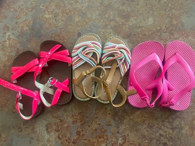 Лот из 3 размера 7 ребенка ясельного возраста сандалии б/у в отличном состоянии - Изображение 1 из 2