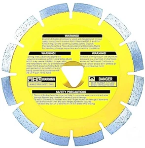 Milwaukee 49-93-7265 Yellow 6" Diamond Blade fits Green Concrete Saw MXF316 - Picture 1 of 18