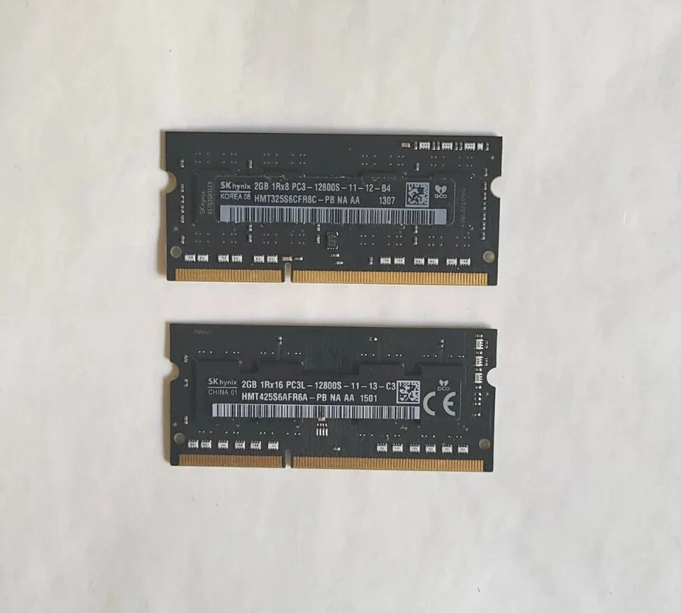 DDR3L SO-DIMM 4GB (2x 2GB) 1Rx8 PC3L - 12800S 1600 MHz VARIOUS BRANDS - Image 1 of 2
