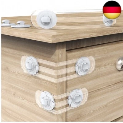 Septeamay 12 Stück Kindersicherung Transparent für Schrank und Schubladen, P