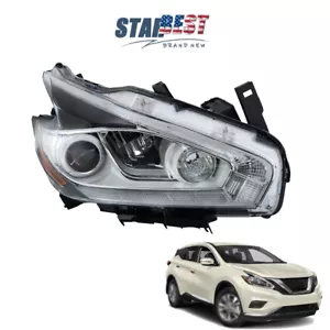 Chrome For 2015-18 Nissan Murano Platinum Front Headlight Right Side Clear Lens - Imagen 1 de 13