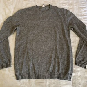GAP Strick klassischer Rundhalsausschnitt Baumwolle Wollmischung Pullover Gr. Large grau - Bild 1 von 10
