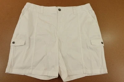 Pantalón Corto Carga Style & Co. Mujer 18 Blanco Brillante Elastizado Zig Zag Bolsillos Nuevo con Etiquetas Foto 1 de 4