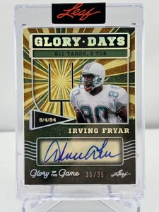 Leaf Glory to the Game Irving Fryar 2025 #GD-IF1 Glory Days/35 - Imagen 1 de 2