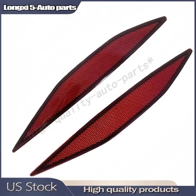 NEW Dark Red Lens Rear Bumper Reflector Lenses Fits Volkswagen Golf 2017-2015 Foto 1 de 4