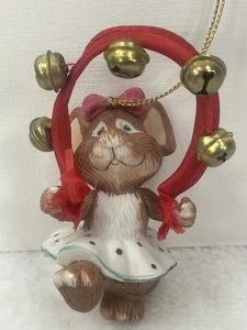 Amy Wulfing 1990 Maus Glocken Vintage Ornament selten Weihnachten - Bild 1 von 16