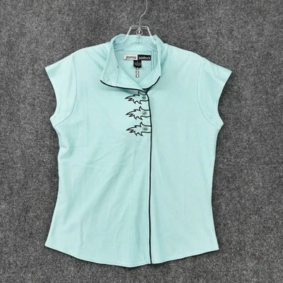 Top Jamie Sadock mezcla de algodón seda para mujer pequeño golf tenis deportivo azul Foto 1 de 4