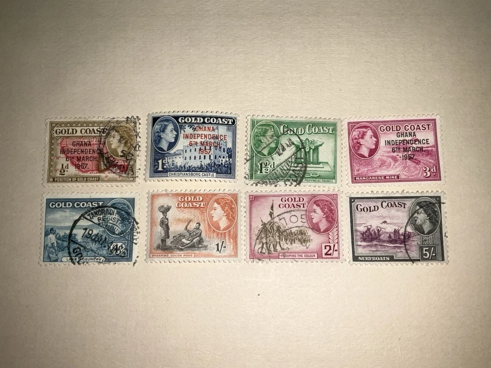 Gold Coast 1953-1957. 8 X Estampillas Usadas Coloniales Británicas. Lote 28 Foto 1 de 1