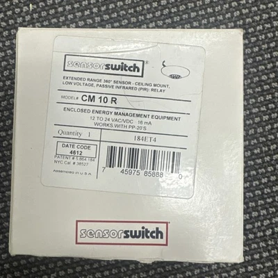 Acuity Controls CM-10-R 184ET4 Sensor Switch PIR Ceiling Mount Low Voltage - Image 1 of 2