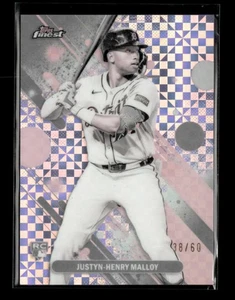 Justyn-Henry Malloy RC 2025 Topps Finest Common Pearl Checkerboard 38/60 - Picture 1 of 2