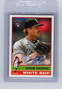 2025 Topps Heritage DREW THORPE Auto Real One RC Rookie Card Autografo White Sox - Foto 1 di 2