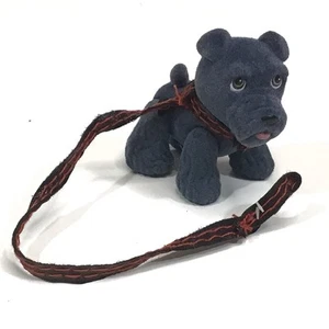 Bratz PRETTY & PUNK Jades perro Elton con correa 2005 pieza de repuesto gris flocado - Imagen 1 de 6