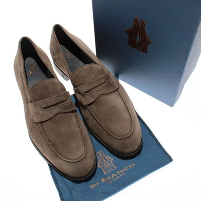 Mocasines Di Bianco NWB Miseno Cashmere Gamuza Penny Talla 47 (US 14) en Marrón Corteza Foto 1 de 4
