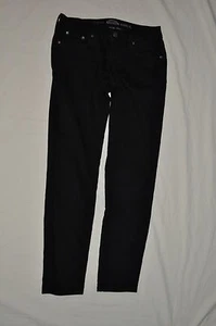 FOSSIL ANKLE 28 x 27 Women`s JR STRAIGHT LEG CUTE BLACK DENIM JEANS EUC USA CUTE - Picture 1 of 7