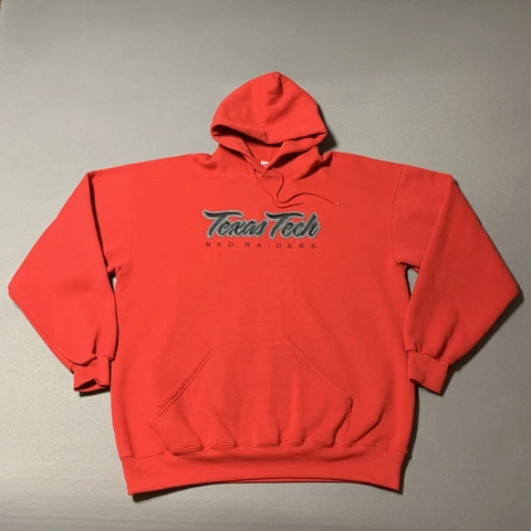 Vintage Texas Tech Red Raiders Hoodie Adult XL Red Soffe Hooded Sweatshirt Mens Cover