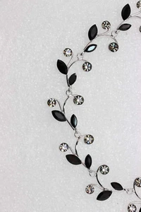 Gorgeous Rhinestone Crystal Floral Necklace Earrings Set - Picture 1 of 1