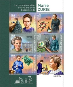 Marie Curie 90th Memorial Anniversary MNH Stamps 2024 Central African M/S - Picture 1 of 1