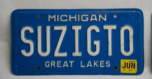 Michigan 2002SUZIGTO License Plate Truck Car - Picture 1 of 2
