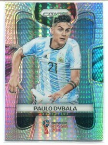 2018 PANINI PRIZM WORLD CUP SOCCER RC # 10 PAULO DYBALA Rookie HYPER PRIZM